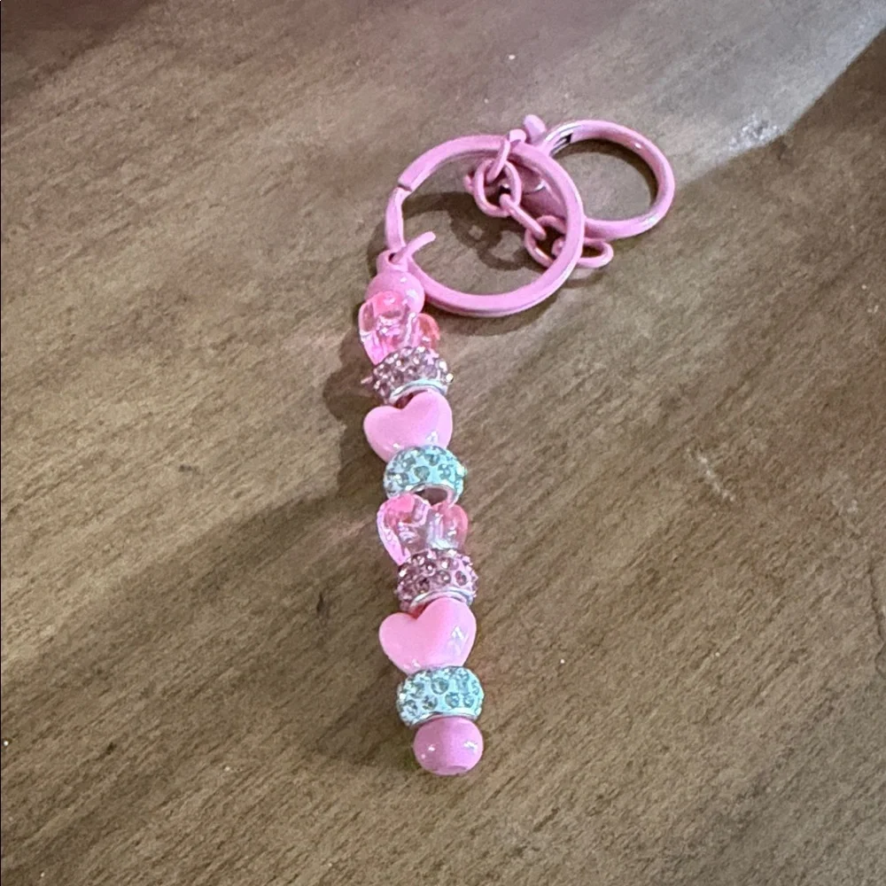 Beaded Flower Keychain Charm - Assorted Colors
